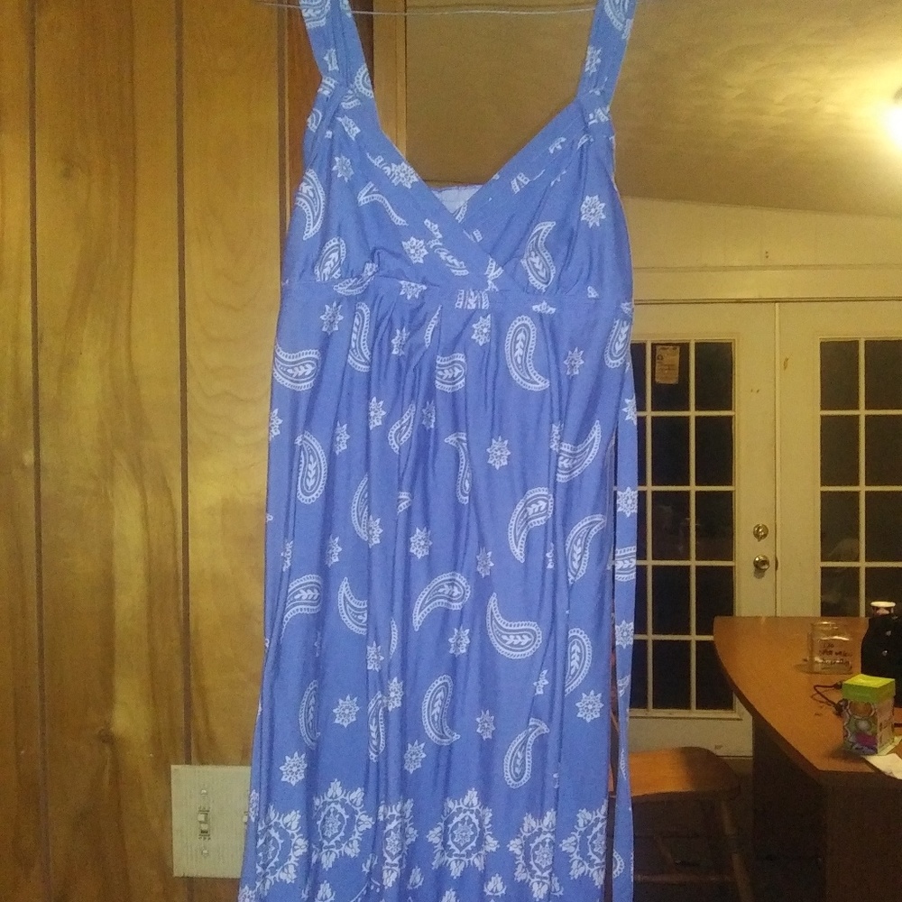 Blue tank dress